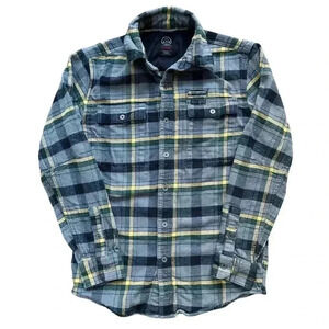 Wrangler Men's Plaid All Terrain Gear Flannel Shirt ATG Outdoors Workwear Sz S
